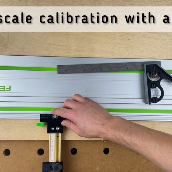 Precision Dogs. Precision Parallel Guides V2.0. Initial scale calibration with a square.